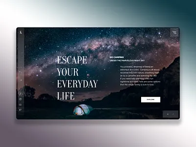 01 CAMPING UI design graphic design graphicdesign ui user interface userinterface web