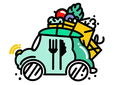 delivery icon 🚙🚗 art artist car creative digitalart digitalartist doodle draw dribbble icon illustration illustrator inspiration ipad logo photoshop procreate symbol vector