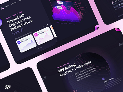 ABR Landing page — Dark Theme animation app bitcoin branding coin dark dark mode design eccomerce ethereum exchange landing landing page payment showcase ui ux video web web design