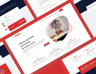 Product page: RollClass education figma home page landing pricing page saas site ux webdesign website