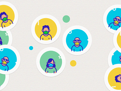 😷Wearing face masks is new normal. avatar covid19 icon illustration illustrator logo mascot design mask muzli usemuzli vector