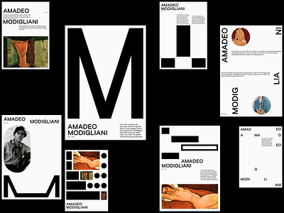 MODIGLIANI design dribbble graphicdesign layout modigliani poster shot typo typography