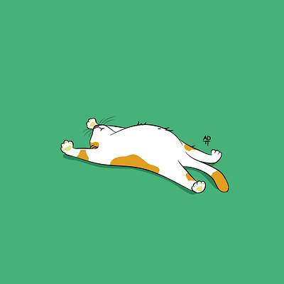 my lazy cat affinitydesigner cartoon cartoon illustration design illustration sketching vector vectorart