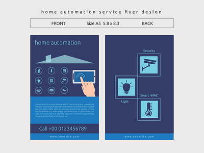 home automation service flyer design artwork automation branding design flyer home illustration service typography vector