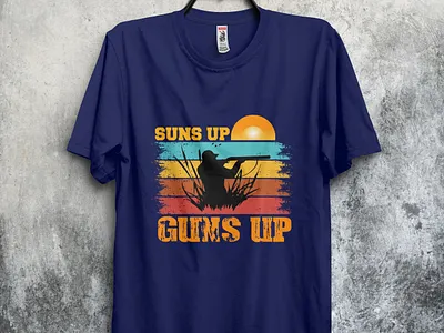 suns up guns up design duck duckhunting hunting hunting t shirt tshirt tshirt design tshirtdesign tshirts type typography