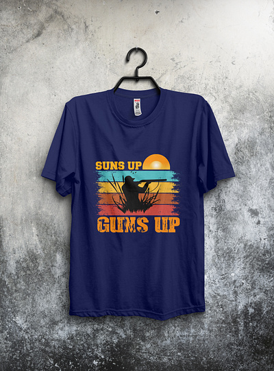 suns up guns up design duck duckhunting hunting hunting t shirt tshirt tshirt design tshirtdesign tshirts type typography