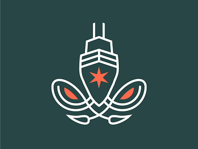 Chicago Deep Icon chicago esports icon logo ship skyscraper squid star