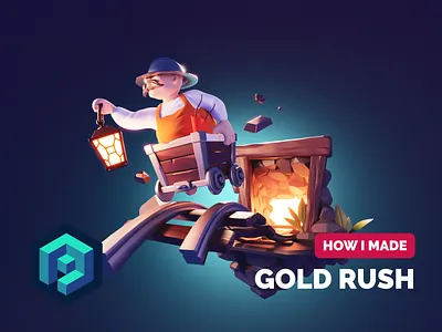 Gold Rush Tutorial 3d 3d character blender character character illustration characterdesign illustration render tutorial