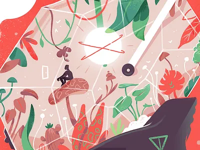 Homme Flutur. art direction card drawing future humanity illustration nature playing card science science fiction vector world