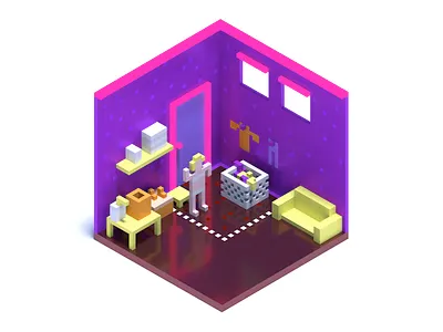 Covid-19 disinfection zone coronavirus covid 19 illustration magicavoxel photoshop voxels