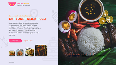 Landing Page for Restaurants or Food delivery Website landingpage ui ui design uiux ux website design