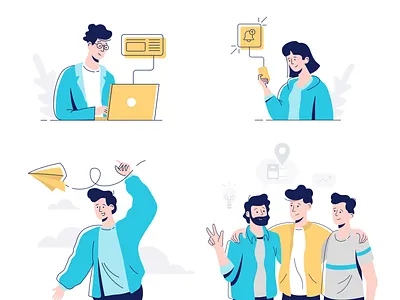 Shyft Illustrations airplane airport alerts bag baggage bags booking flight illustration luggage notifications team travel travel agency travel app traveler travelling ui working