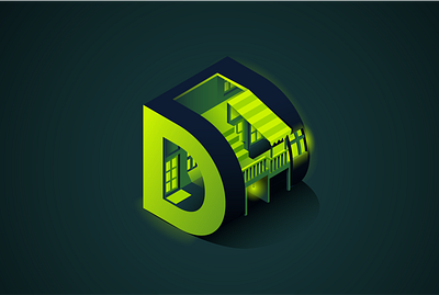 #D 26daysoftype 3d adobe alphabet architecture design geometic illustration illustrator inspiration isometric typogaphy typographic