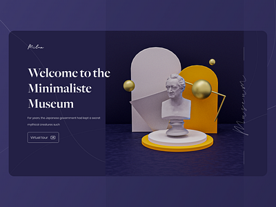 mesume - landing page 3d art 3d modeling art blender design interface landing design landing page landing page design minimal ui design uidesign ux design uxdesign web design