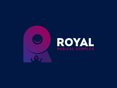 Royal Medical Complex logo branding crown design icon lettermark logo mark medical minimal monogram royalty symbol vector