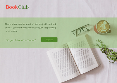 LandingPage bookclub books landingpage uidesign