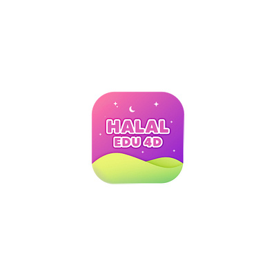 Halal EDU Icon Apps augmented reality design icon minimalist simplicity