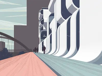 Ribbon City: Creek Walk 3d architect architectural design architectural rendering architectural visualization architecture architecture design city clouds design illustration render urban visualization