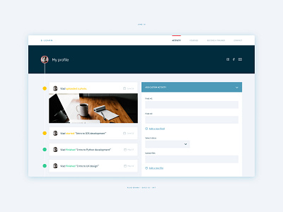 Daily UI #047 - Activity Feed challenge dailyui dashboard experience design feed grama interaction interaction design interface interface design interfaces profile ui uidesign uiux user interface user interfaces ux vlad webdesign