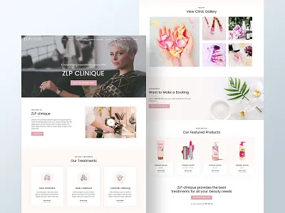Beauty Clinic Home / Landing Page Design 2020 trend beauty clinic beauty salon home page homepage photoshop popular design psd design psd mockup psd template typography ui ux web web design webdesign