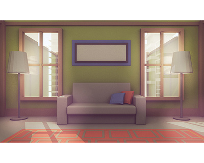 Living Room (frame test) 3d background c4d cinema 4d city house illustration lighting living room model room skyscraper