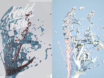 Hold Fast 3d anchor brand branding cgi cinema4d color lettering logo navy ocean render sailor sea typography