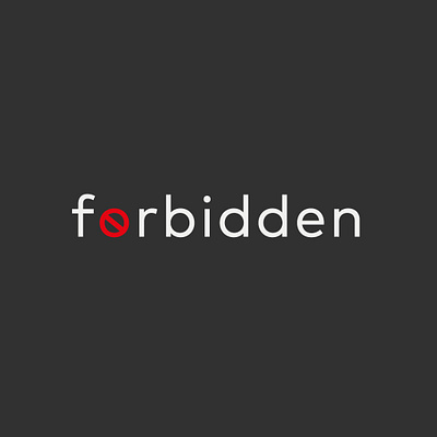 forbidden branding cleverwordmark creative creative design design expressive type expressive typography forbidden logo logo design minimal typography wordmark logo wordmarks