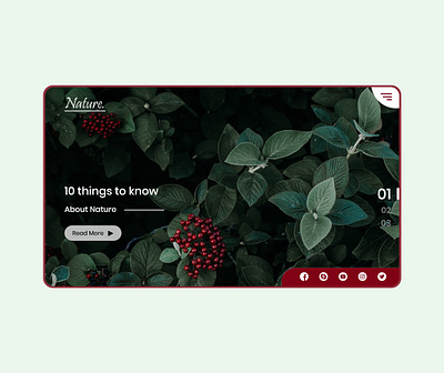 Nature Landinpage branding design idea landing page ui ux ui design uikits uxdesign webdesign website design