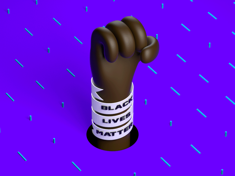 Black lives matter animation behance black blacklivesmatter cinema4d isometric motion motion graphics motiongraphic palette