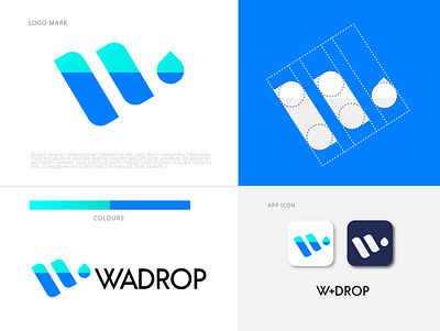 W Letter + water Drop Logo Concept ( Unused() app icon app logo design brand design brand identity branding agency creative design creative logo drag droplet drop drop down gradeaint logo lettermark logodesign minimal w letter w letter logo water water liquid water logo