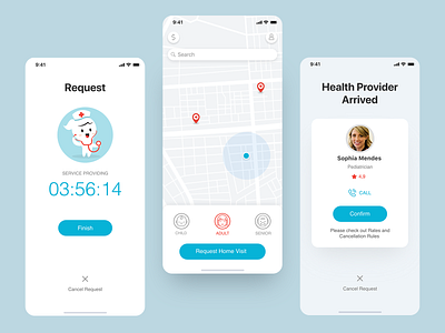 Health Care app app design application care design health health app healthcare ios light light theme mobile mobile app mobile ui ui ui design ux ux design