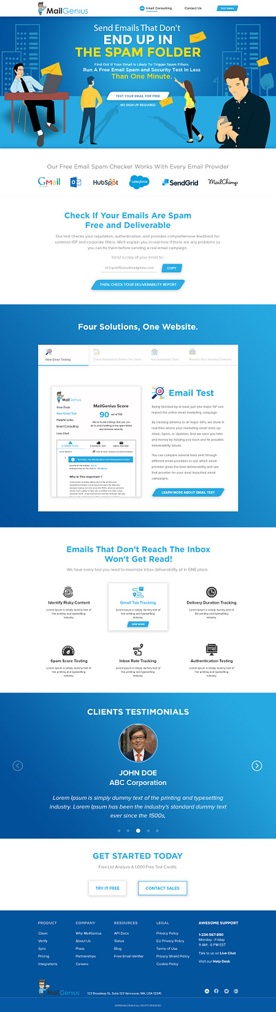 E-Mail Marketing Website Design