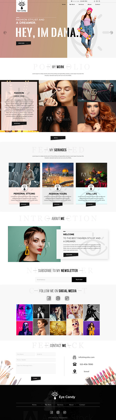 Website Design for a Fashion Stylist