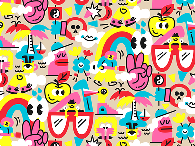 🌀🌀🌀 art character doodle fun illustration pattern surfacepattern texture vector