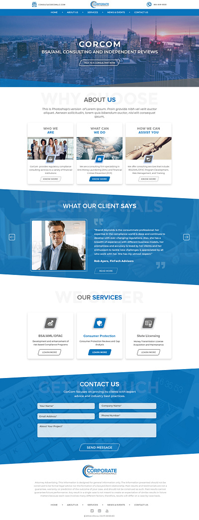 Consulting Company Website Design