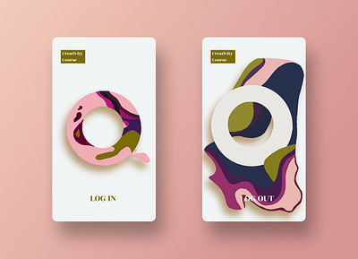 Creativity course abstract design abstraction app design circle course course app figma log in log out mobile