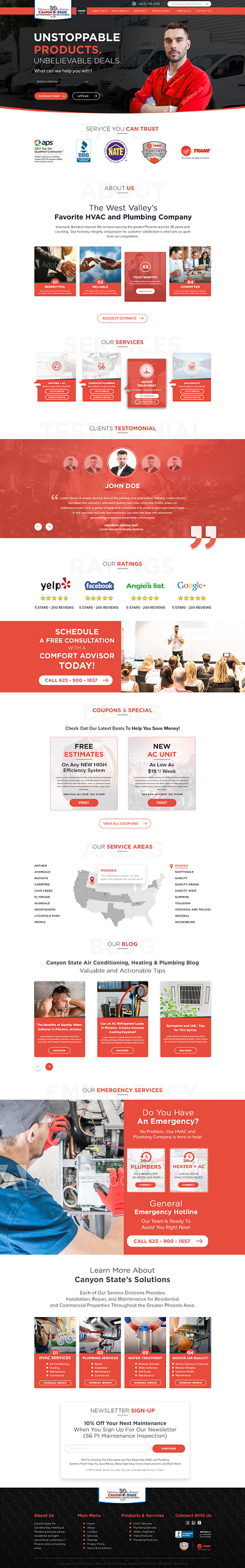 Plumbing Company Website Design