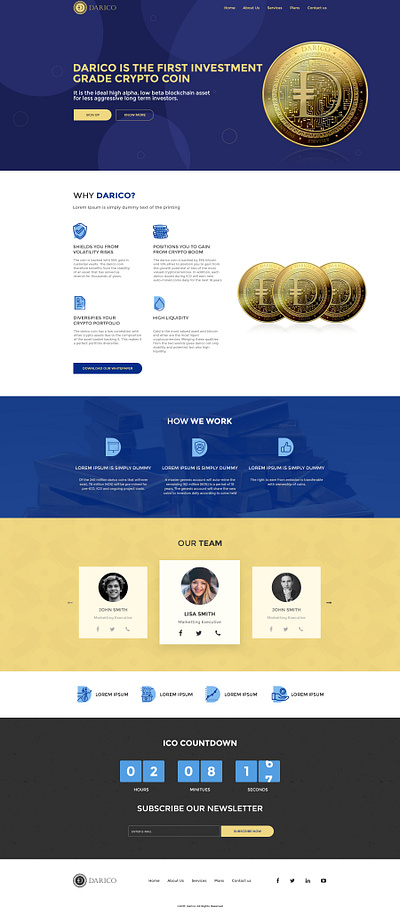 Crypto Currency Website Design