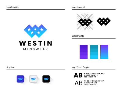 W letter logo . Brand logo . Menswear logo abstract brand brand identity branding business company corporate creative custom gradient illustrator logo logodesign logoidea logoinspiration logotype recent logo w letter