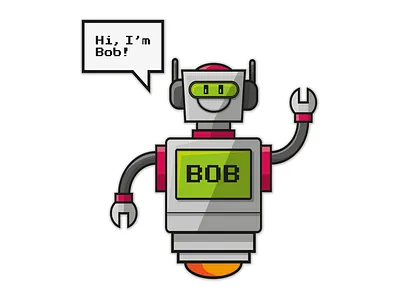 Bob Bot 2 android branding design drawing illustration illustrator retro robot sketches sketching vector