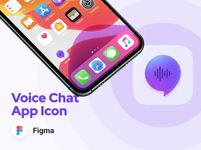 Freebie Voice Chat App Icon appicon branding freebie ios logo logo design mobile vector voice