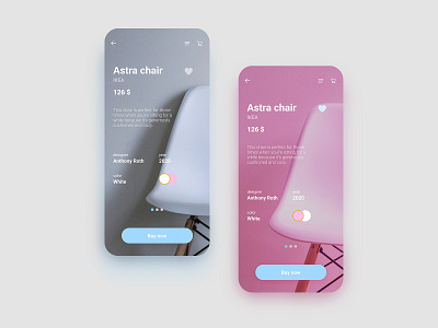 Product page app color design flat furniture furniture app furniture design furniture store minimal ui