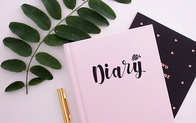 Diary || Hugwa Font branding font font awesome font design handlettering illustration lettering typography