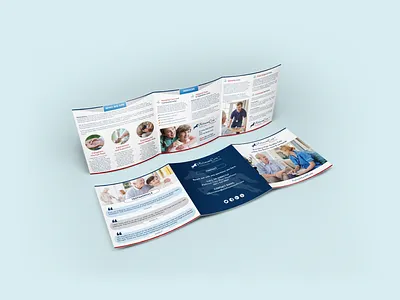 Square Z-fold/Trifold Brochure - Health Care Services brochure design graphic design health health care healthcare marketing print print design square brochure tri fold trifold brochure z fold