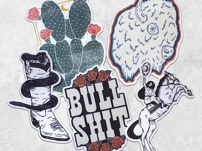 New Stickers! for sale illustration illustration art sticker western