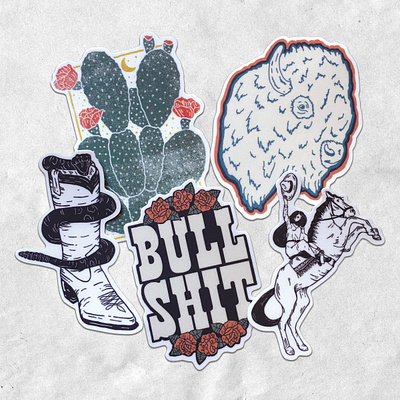 New Stickers! for sale illustration illustration art sticker western