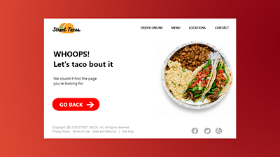 Daily UI Day 8: 404 Page 404page dailyuichallenge design food app