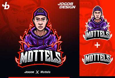 Mottels - Esport mascot photo projects character emblem esports logo flame hoodie human icon illustration jogor logo mascot red vector