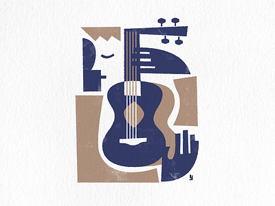 Musician graphic design illustration