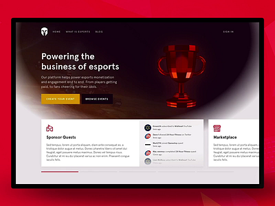 Esport Website with Bespoke Motion Design animated background animation design esport esports gaming landing page motion design tournament ui ux website